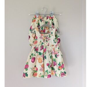 Vintage‎ Sylvia Whyte Girls Fruit Print Dress Bloomers Set Size 2T Multicolor